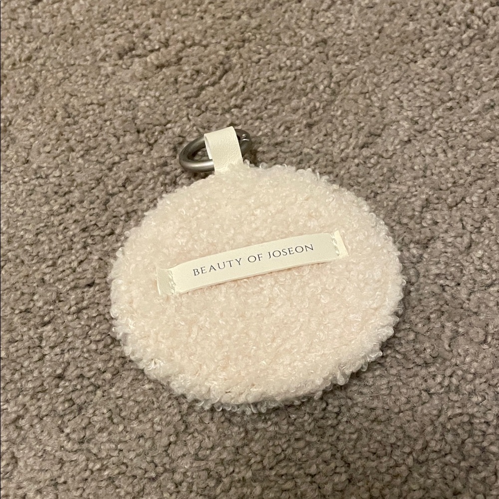 Beauty of Joseon Plush beige  Round Keychain Mirror Charm